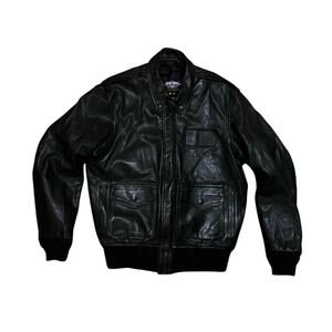 GIBSON & BARNES Heavy Duty 48 R Flight Bomber Zip In Liner LEATHER Pilot Jacket